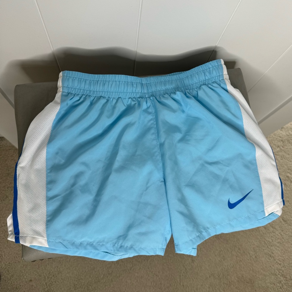 Nike Dri-FIT Light Blue Athletic Shorts w/ Built-In Brief | Youth Large